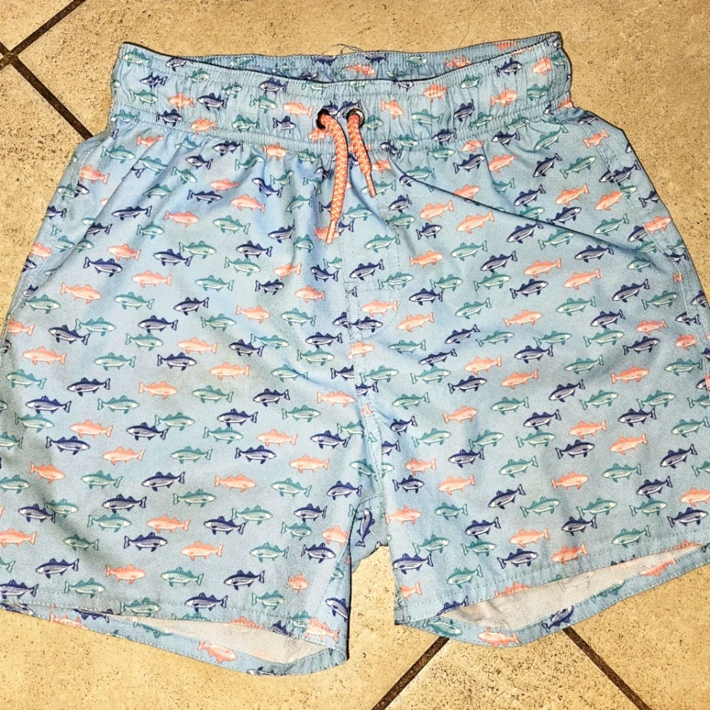 Dillards Class Club Boys Swim Blue Shark Sz 10/12